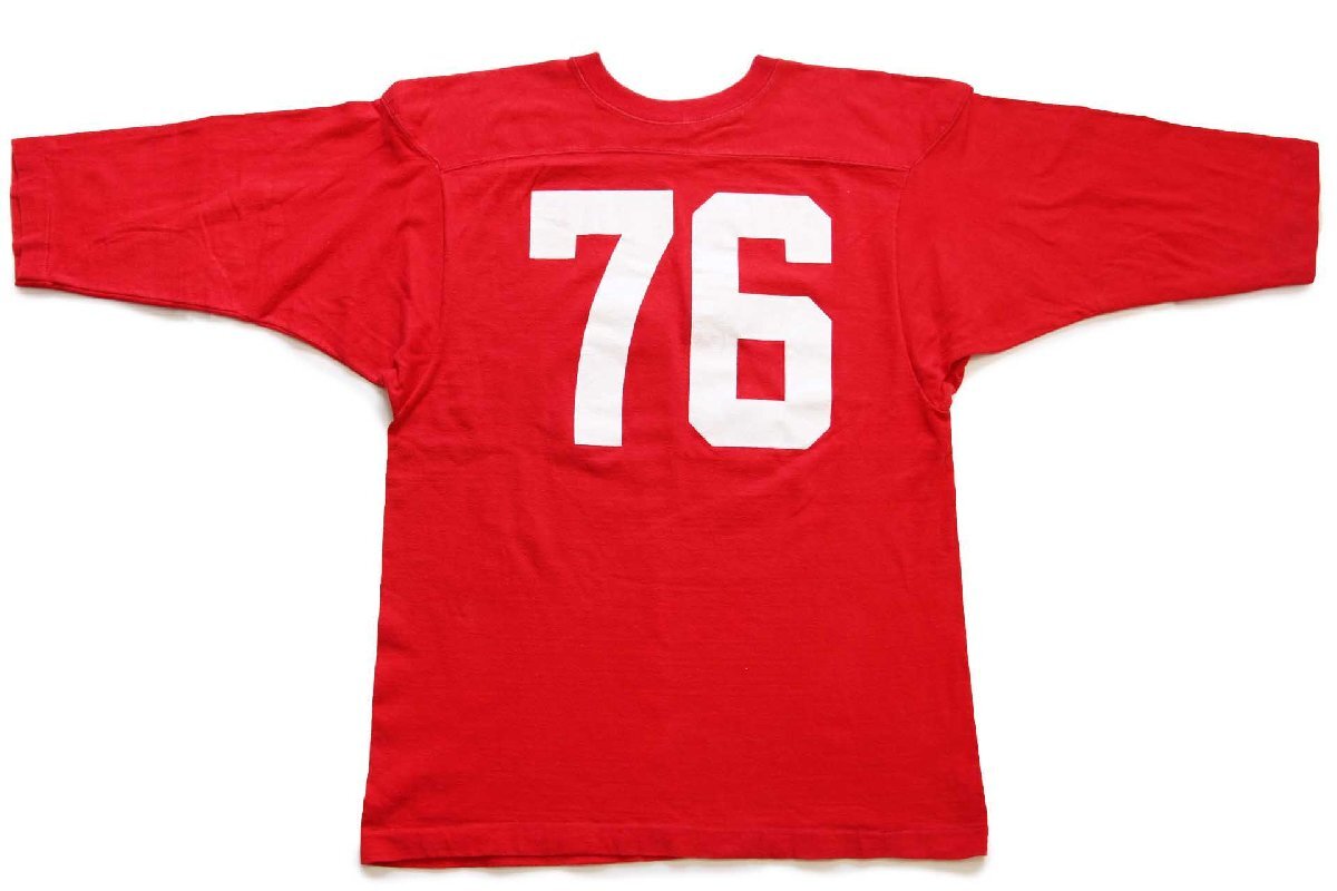 70s USA製 Championチャンピオン GUSTAVUS 76 ナンバリング コットン