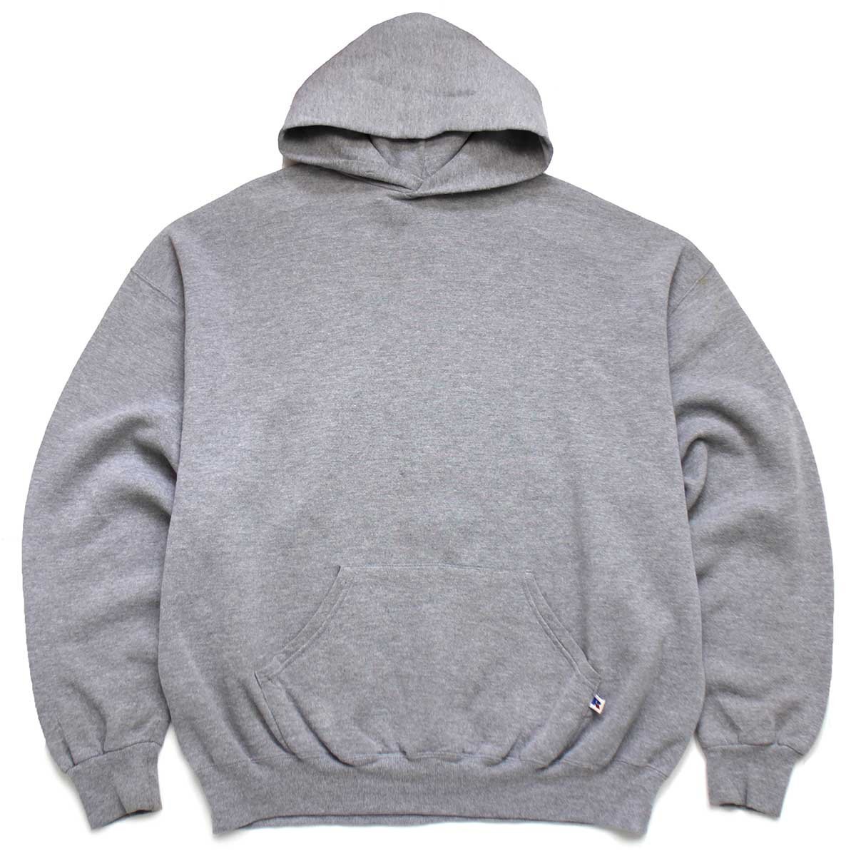 90s メキシコ製 RUSSELLラッセル 無地 スウェットパーカー 杢グレー