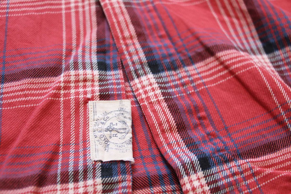 00s ポロ ラルフローレン チェック チンスト付き ガチャポケ コットン