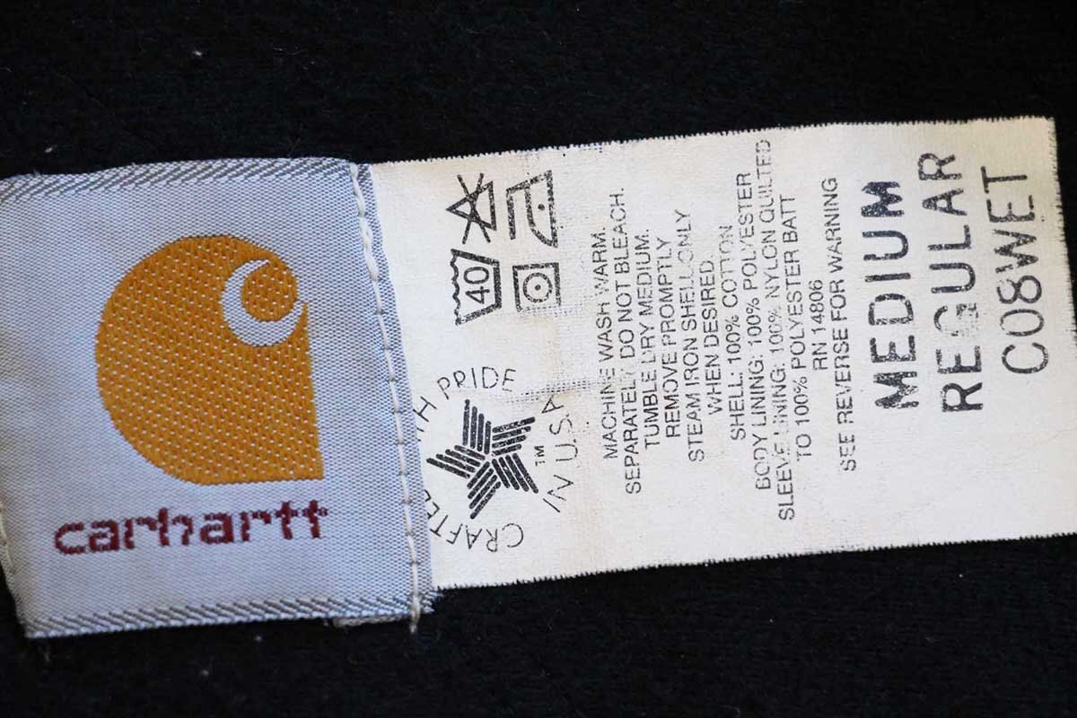 80s USA製 carharttカーハート キルティングライナー サンドストーン