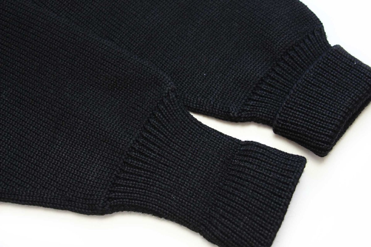 50s Kandel ウールニット レタードカーディガン 黒 - Sixpacjoe Web Shop