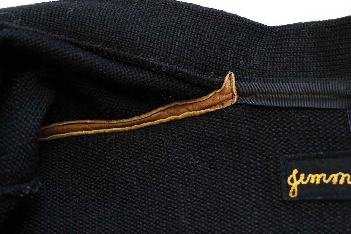 50s Kandel ウールニット レタードカーディガン 黒 - Sixpacjoe Web Shop