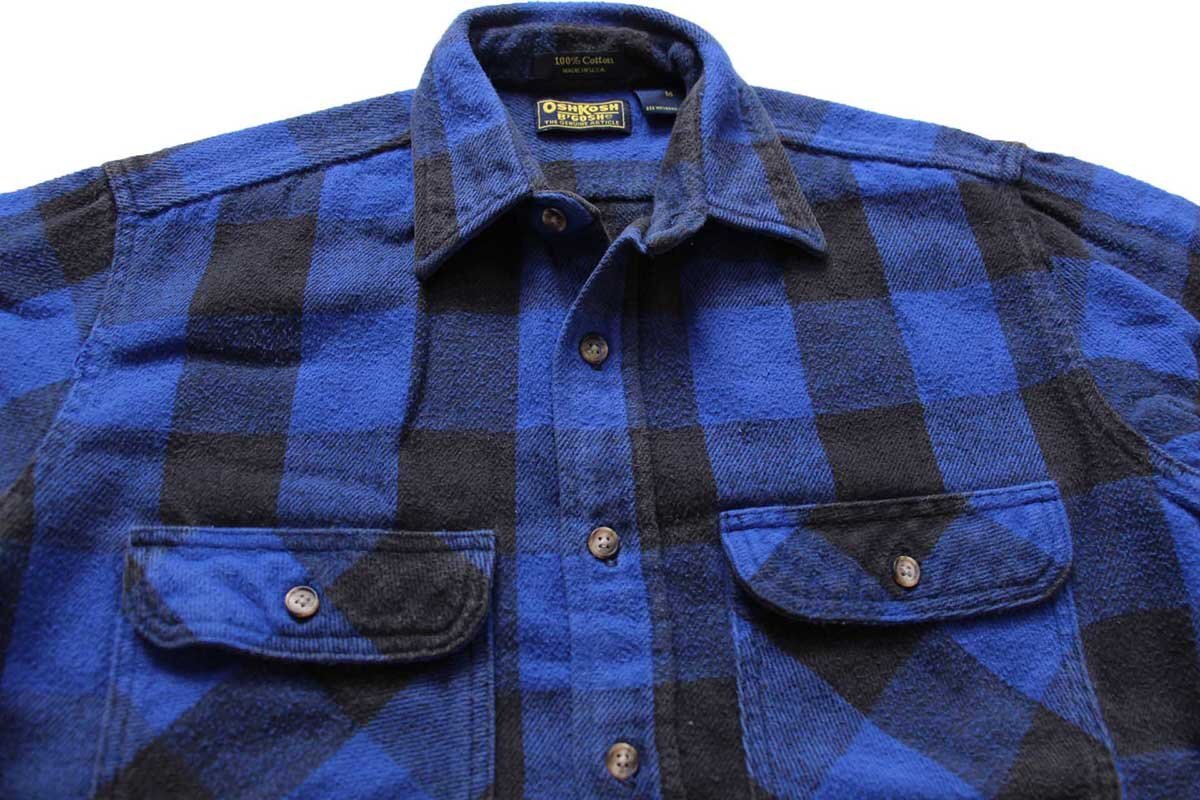 90s USA製 OSHKOSH B'GOSH バッファローチェック コットン フランネル