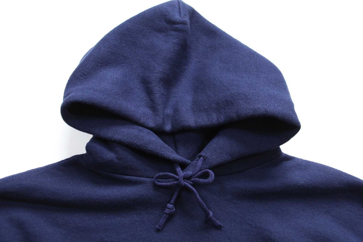 90s メキシコ製 RUSSELLラッセル 無地 スウェットパーカー 紺 XL