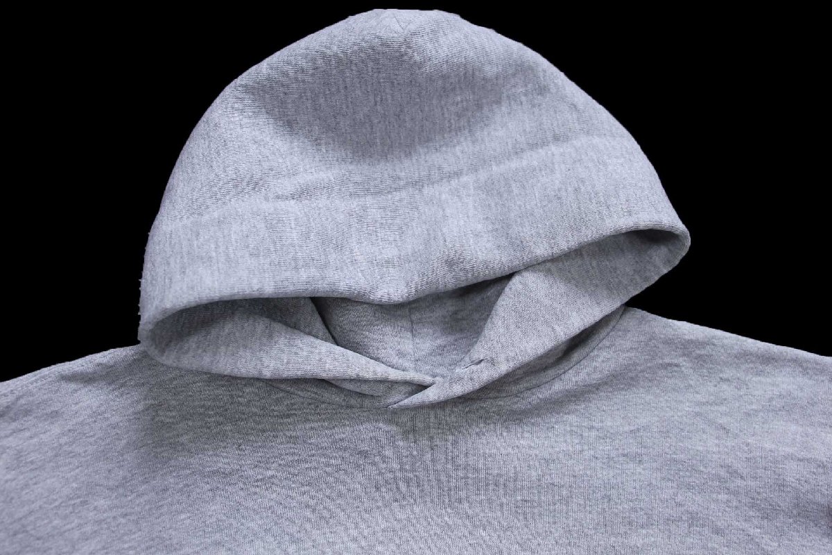 90s USA製 RUSSELLラッセル 無地 スウェットパーカー 杢グレー M