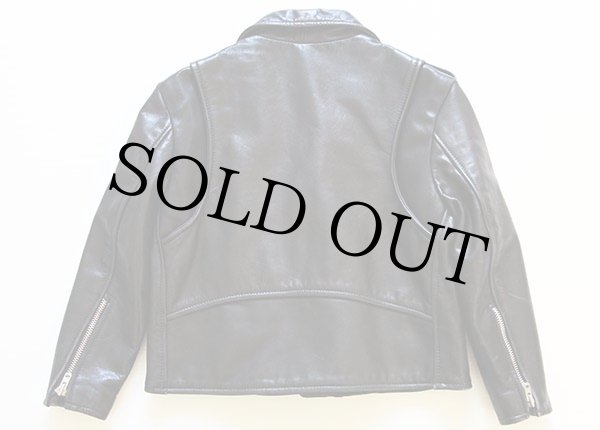 80s USA製 BRANDED GARMENTS ダブルライダース レザージャケット 黒