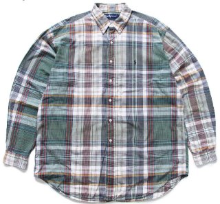 デッドストック☆00s ポロ ラルフローレン マドラスチェック コットン