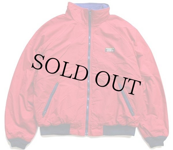 90s L.L.Bean ウォームアップ フリースライナー ナイロンジャケット 赤