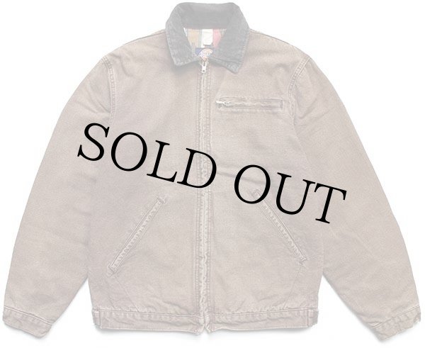 90s USA製 Dickiesディッキーズ ダック地 ワークジャケット 焦げ茶