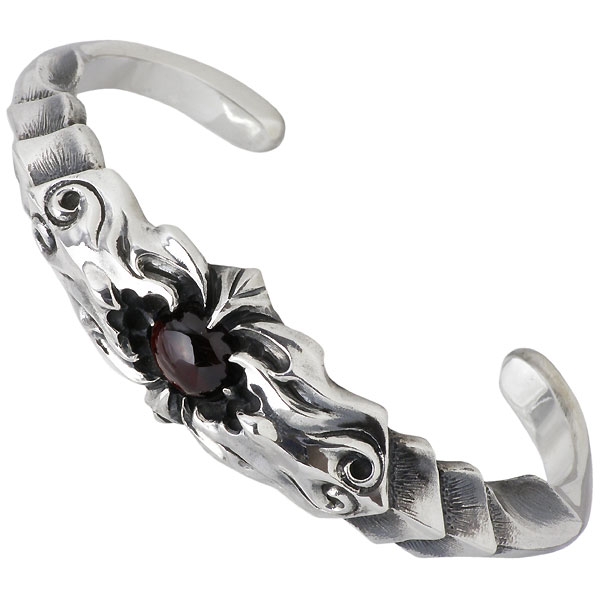 GLAM SCALE (グラムスケイル) シルバー バングル ガーネット