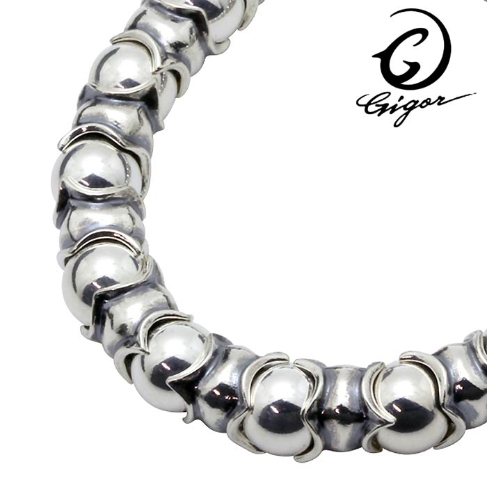 ジゴロウ GIGOR シルバー レザー ブレスレット シスを販売。商品点数3
