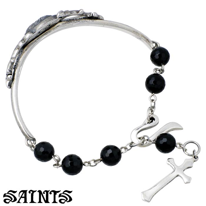 SAINTS(セインツ) 女神 シルバー ブレスレット ハーフバングル メンズ