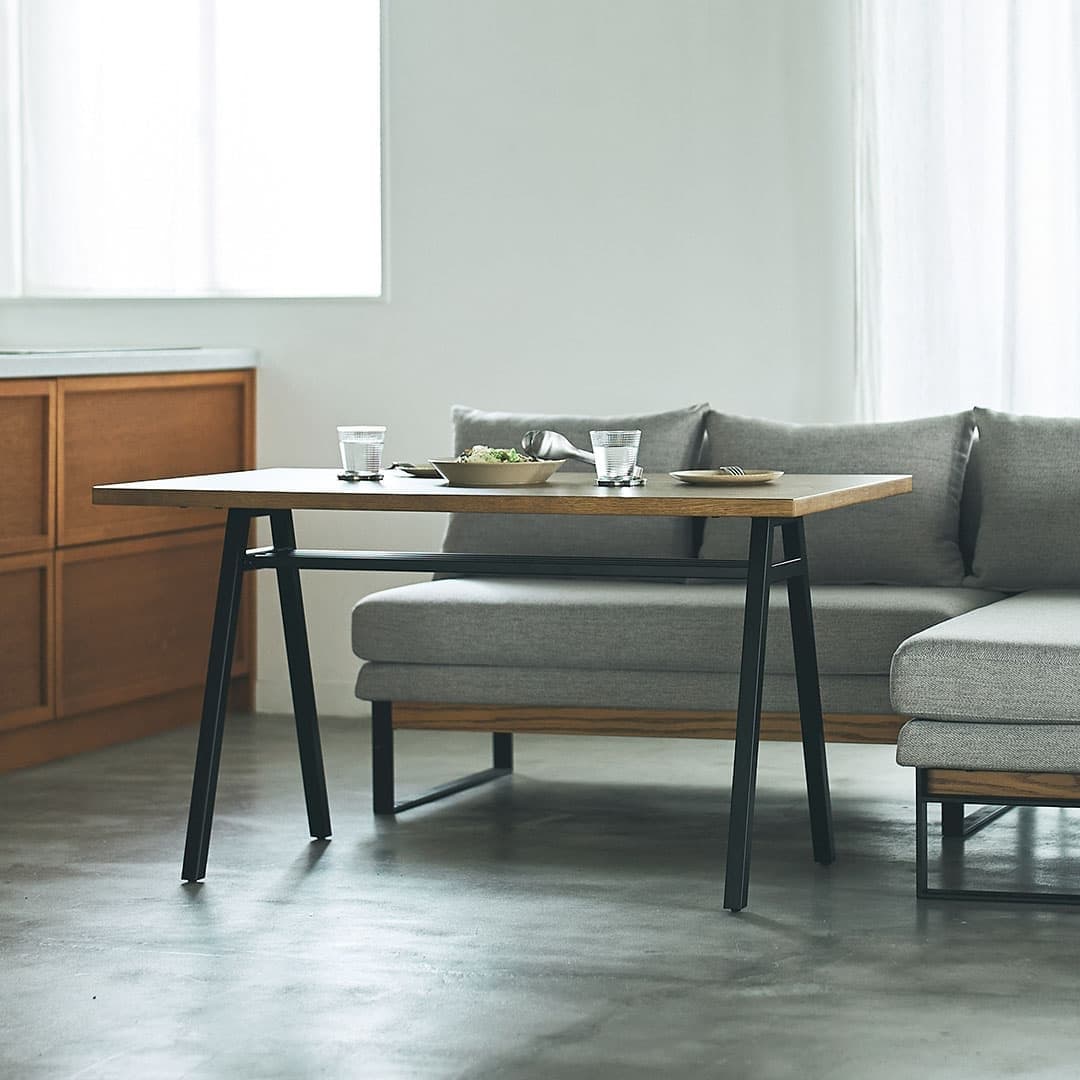 ADRS】 トロン リビングダイニングテーブル M 右肘 3点セット 3人掛け