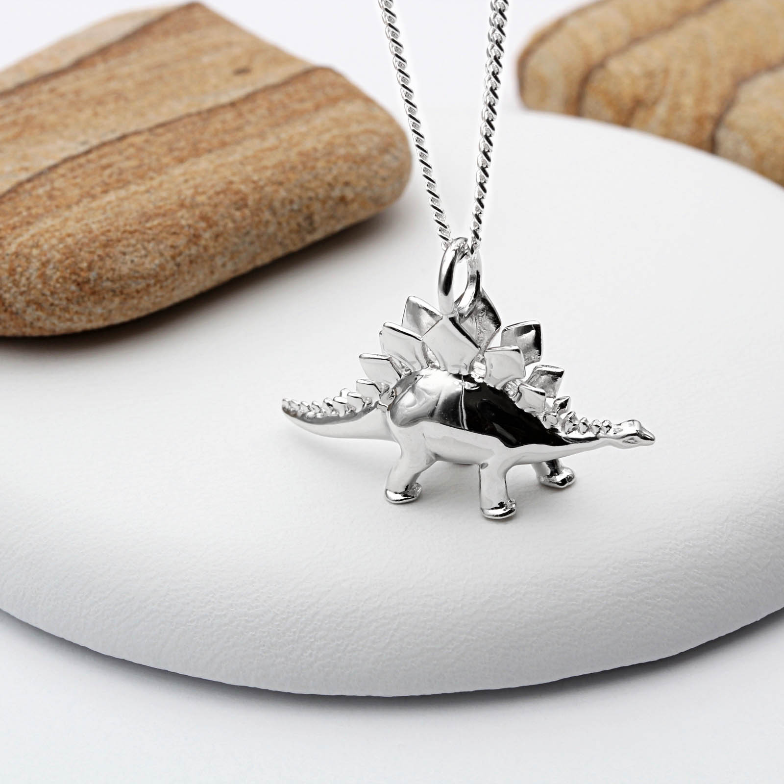 Sterling Silver Stegosaurus Necklace | A Touch of Silver