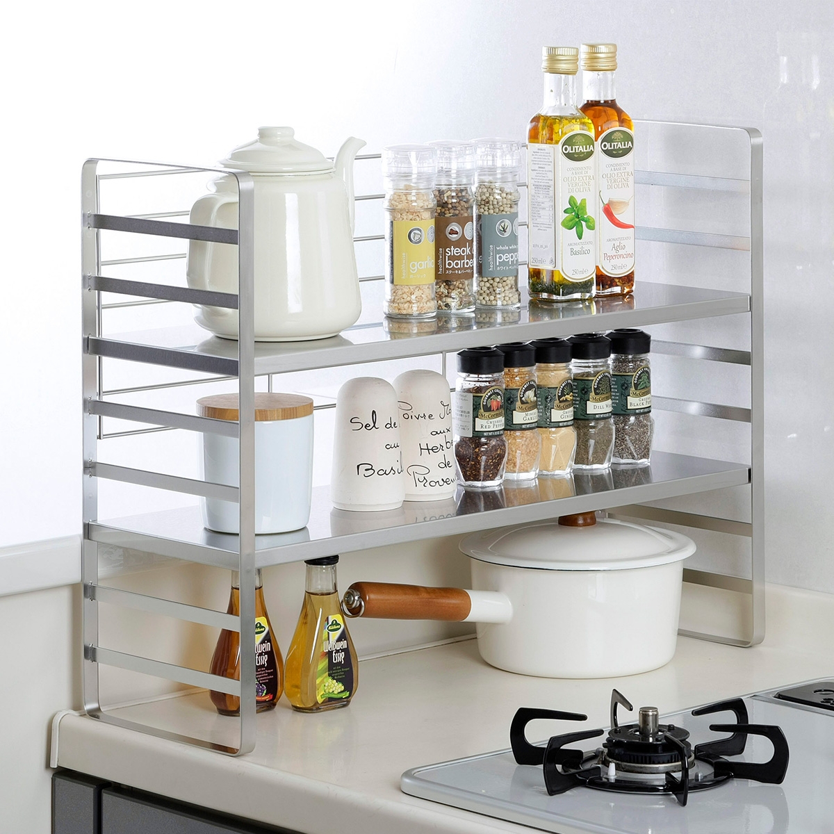 オールステンレス頑丈出窓ラック幅60 | 下村企販株式会社