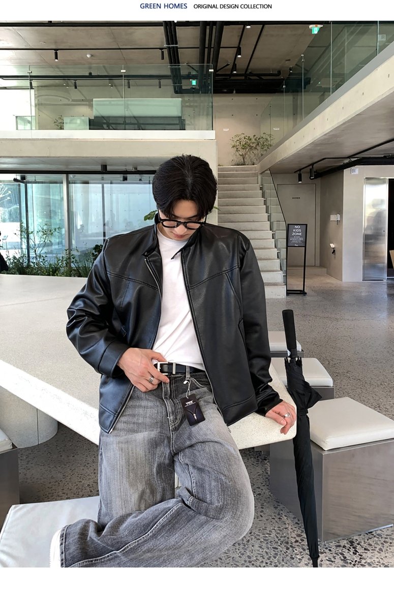 クラシックレザーライダースジャケット | 洗練されたアーバンスタイル