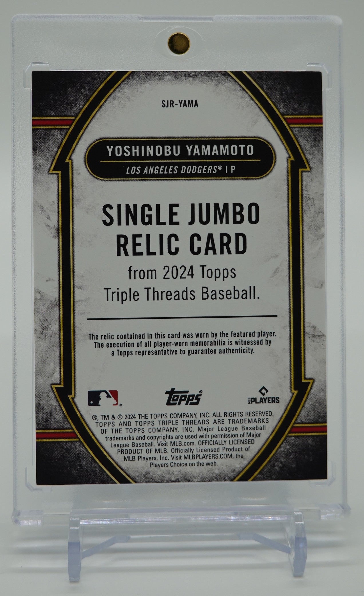 山本由伸 36枚限定 ジャンボレリックカード 2024 Topps Triple Threads