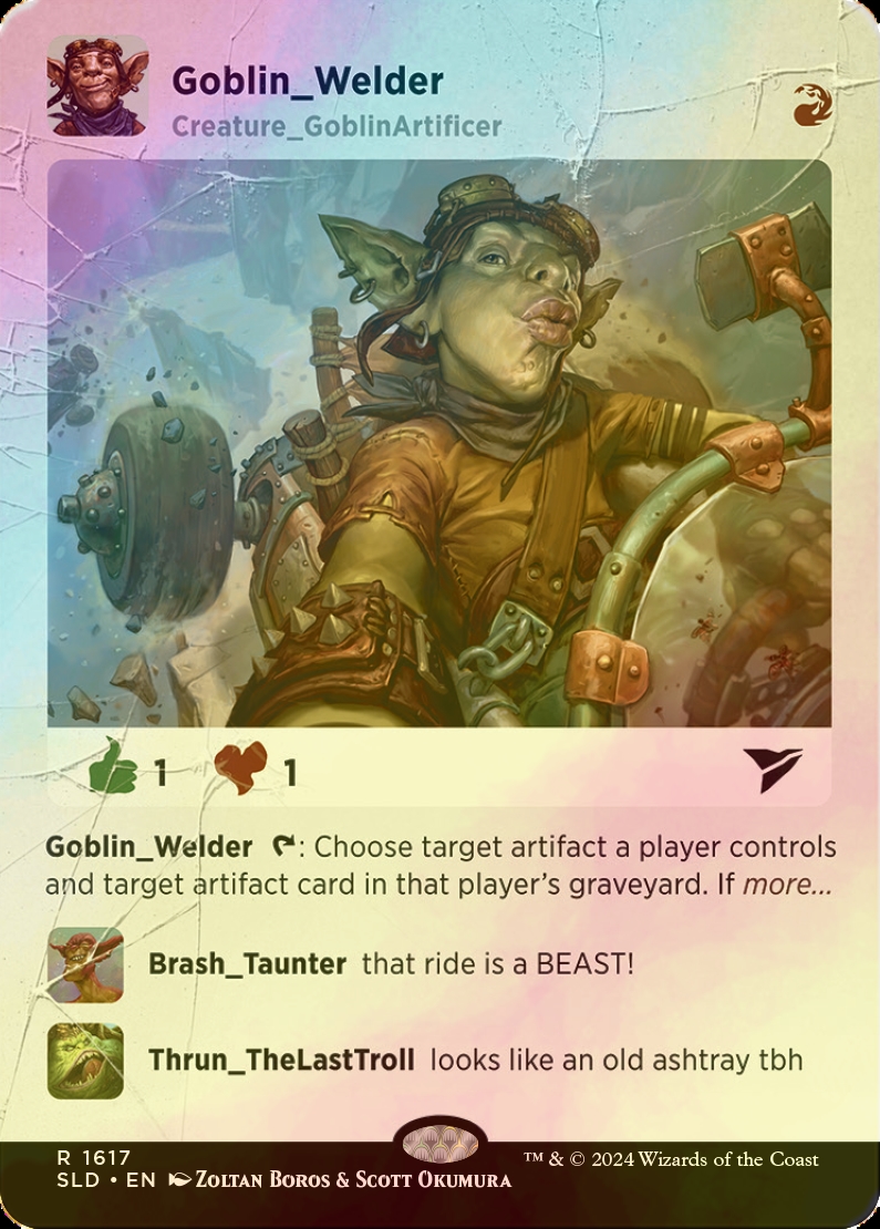 FOIL] ゴブリンの溶接工/Goblin Welder 【英語版】 [SLD-赤R
