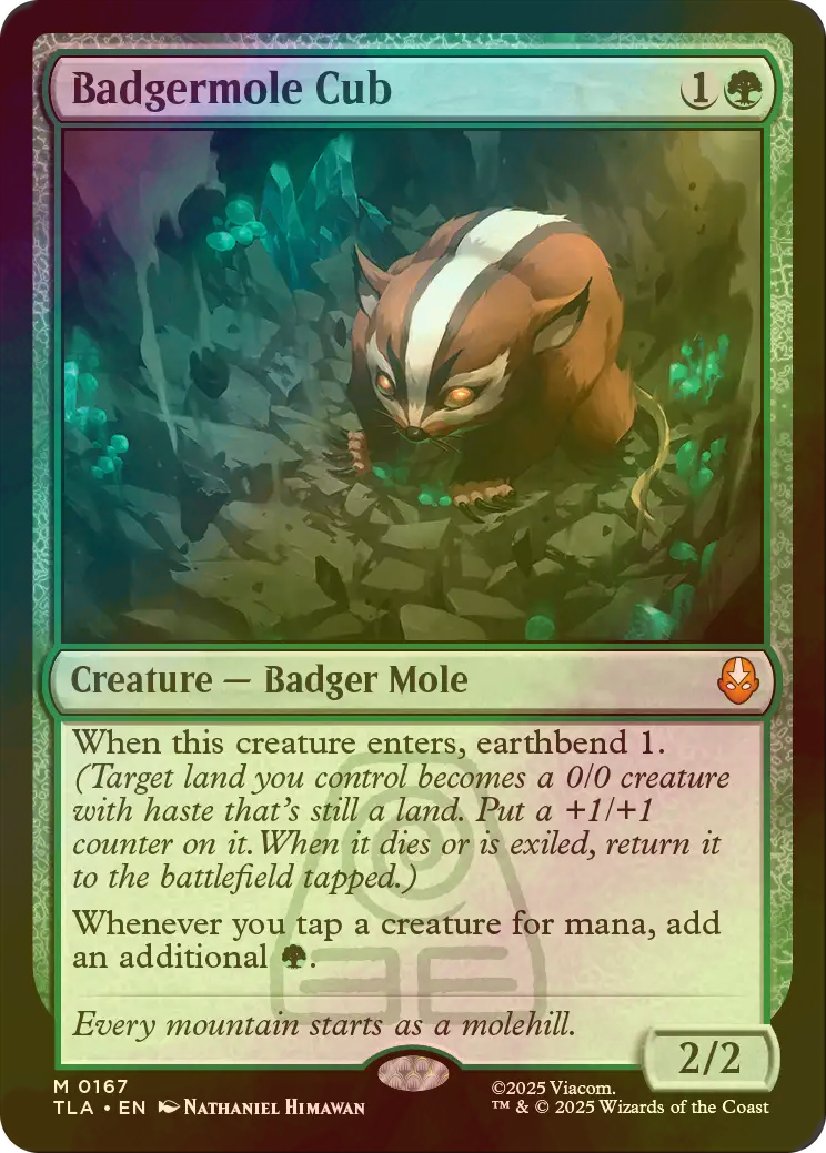 アナグマモグラの仔 Badgermole Cub 英語foil1枚 MTG foil アナグマ