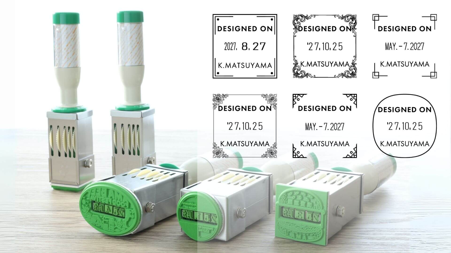 定型デザイン日付印 - 印鑑をデザインするSirusi【公式】