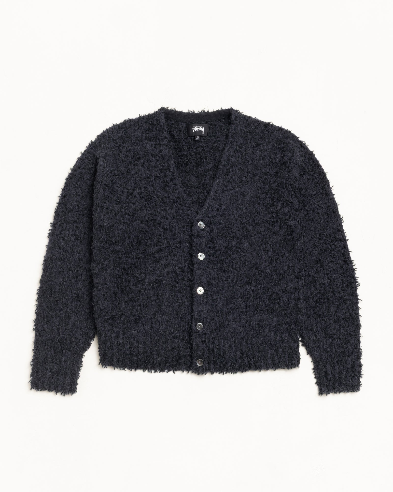 Textured Cardigan – Black | Knits | Stüssy