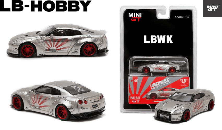 1/64スケール1/64 MINI GT「LB☆WORKS Nissan GT-R (R35)」(サテン