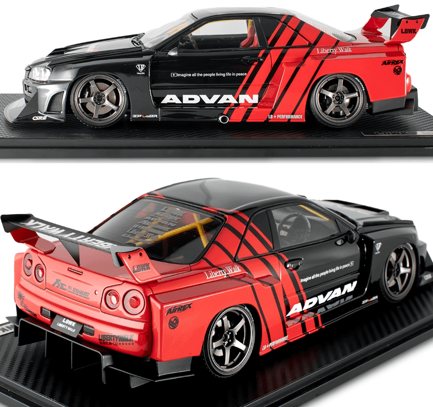 1/18スケール ignition model「LB-ER34 Super Silhouette SKYLINE