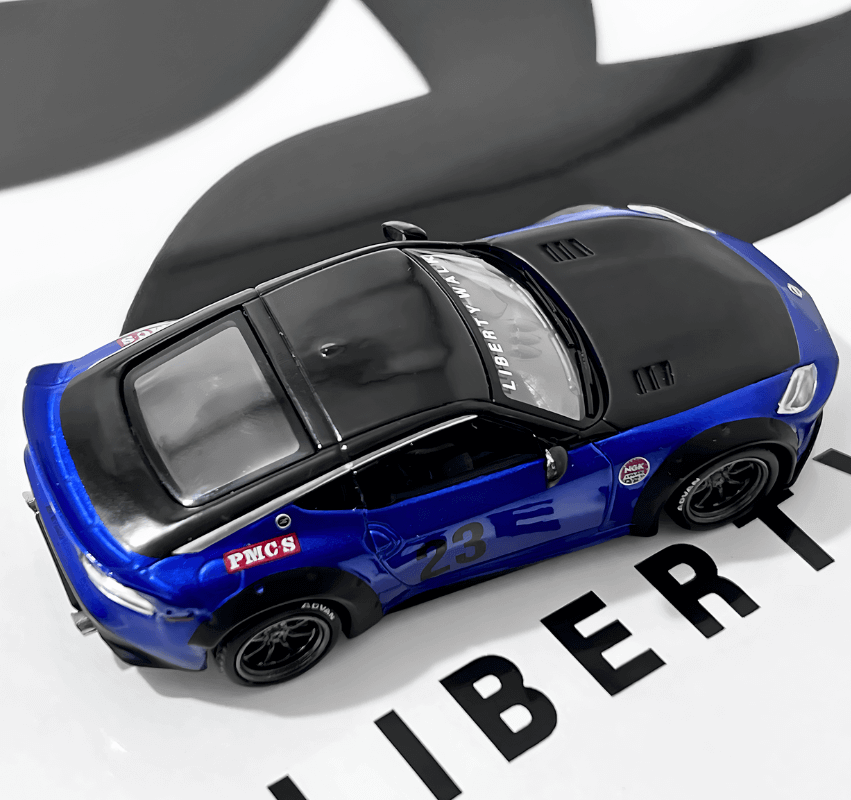 1/64スケール MINI GT「Nissan Z☆LB NATION WORKS」(Seiran Blue/LBWK