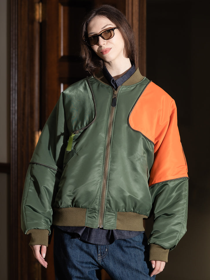 Kapital MA-1 Nylon Sham Bomber Jacket | Stand Up Comedy