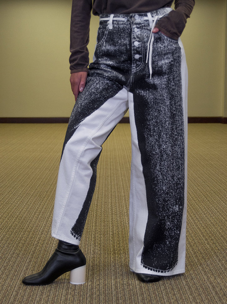 Maison Margiela MM6 Wide Leg Denim Trouser | Stand Up Comedy