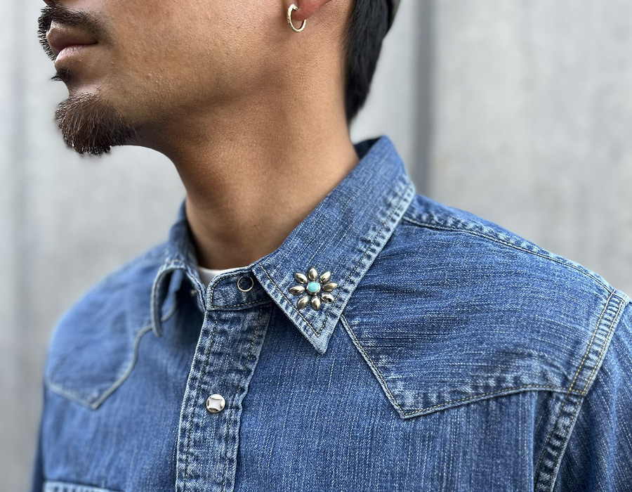 HTC Custom Standard California Denim Western Shirt Vintage Wash