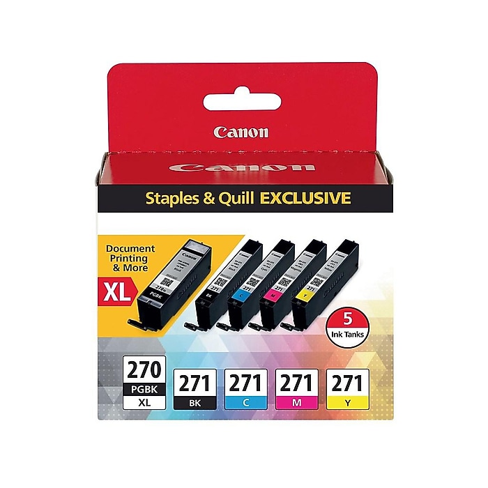 Canon 270 XL/271 Black High Yield/Photo Black/Cyan/Magenta/Yellow