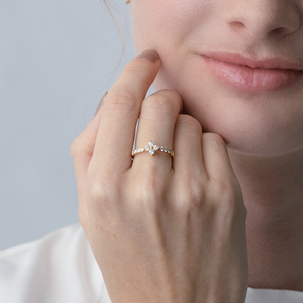 BRIGHTEST STAR DIAMOND RING(1ZR1156)K18 リング｜スタージュエリー