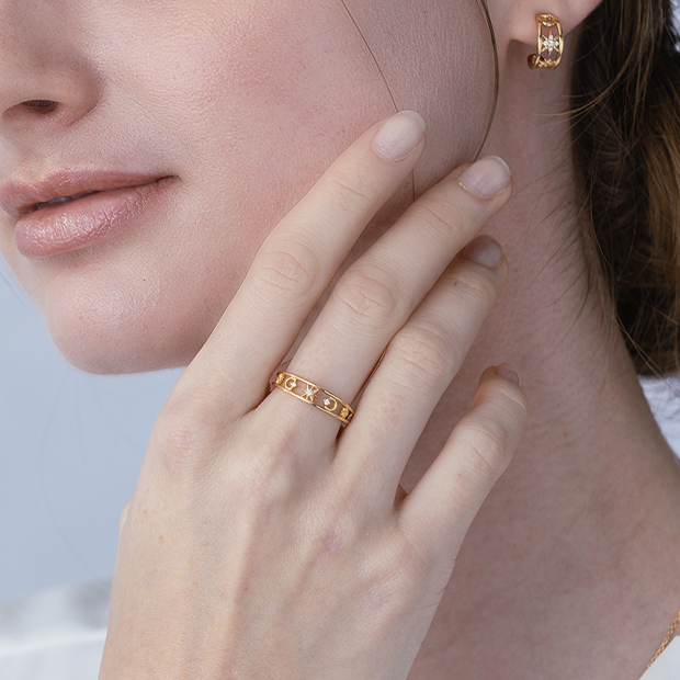 MOON＆SUN RING(1ZR1250)K18 リング｜スタージュエリー公式オンライン