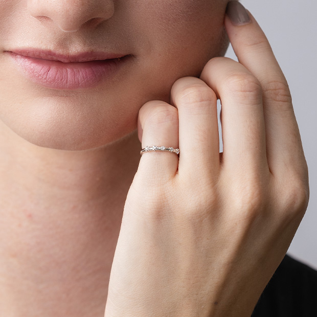 CROSSING STAR PINKIE RING(2XR0248)Pt950 リング｜スタージュエリー