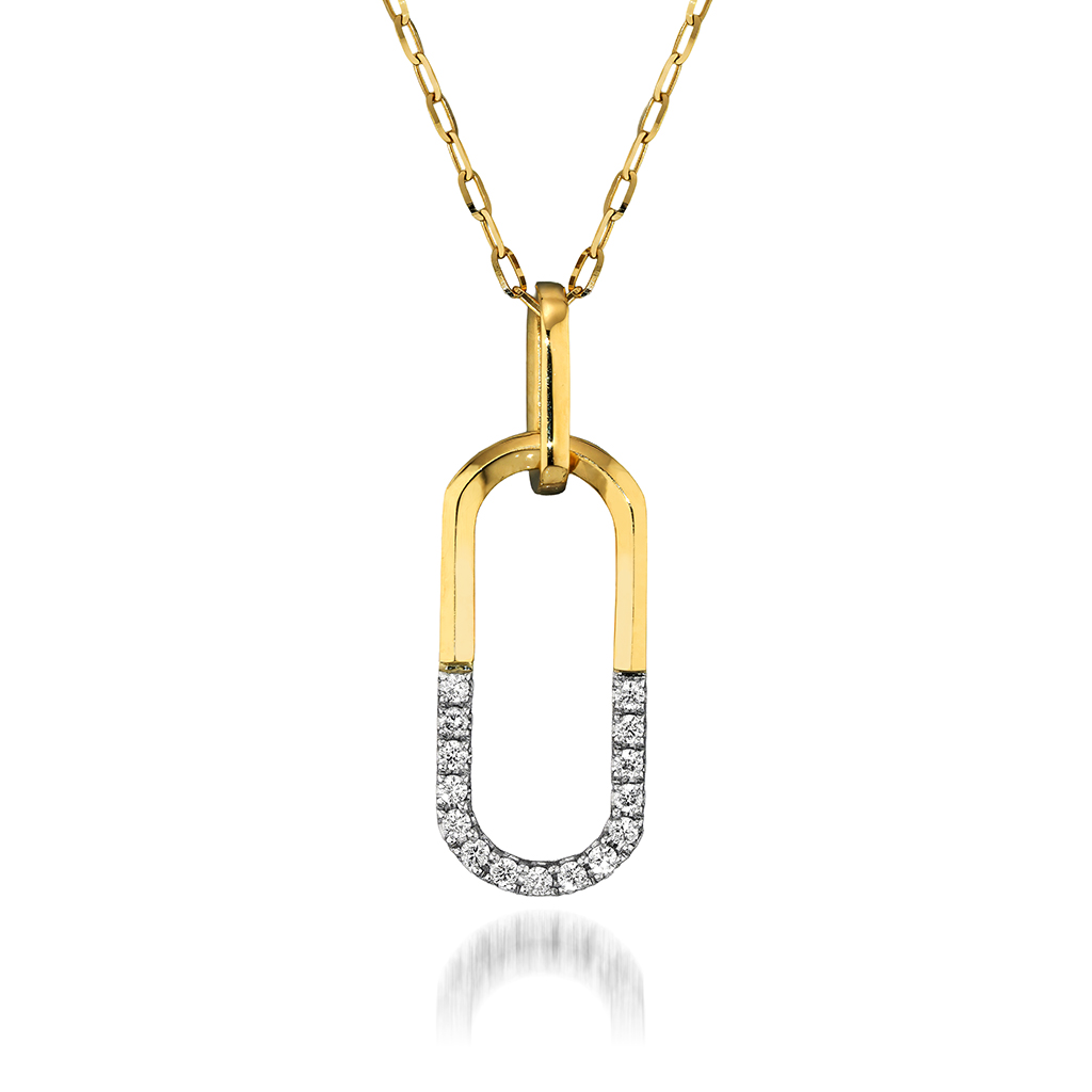 CONTRASTING LINKS NECKLACE(1ZN1163)K18 ネックレス｜スター