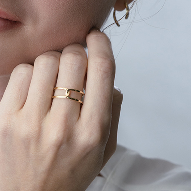 TWO LINKS RING(2JR0608)K10YG リング｜スタージュエリー公式