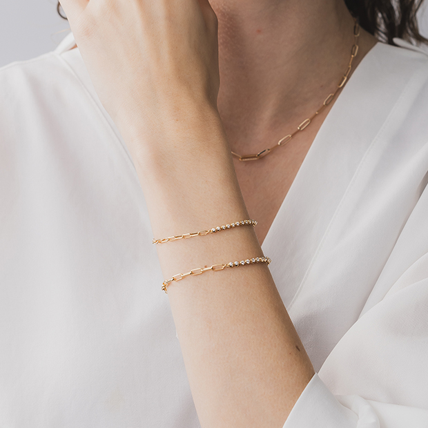 DIAMOND LINK BRACELET (S)(1ZU0479)K18 ブレスレット｜スター
