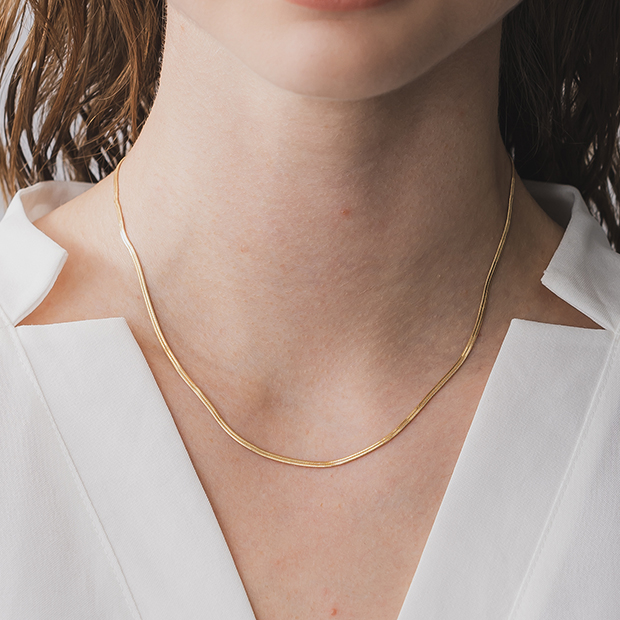 HERRINGBONE CHAIN 40cm(2GK0767)K18 チェイン｜スタージュエリー公式