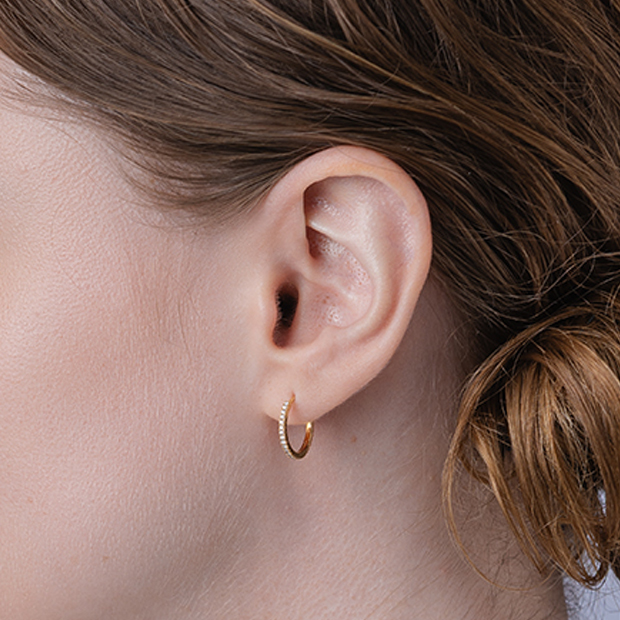 CLICK HOOP PIERCE(M)(片耳用)(2ZP1560)K18 ピアス｜スタージュエリー