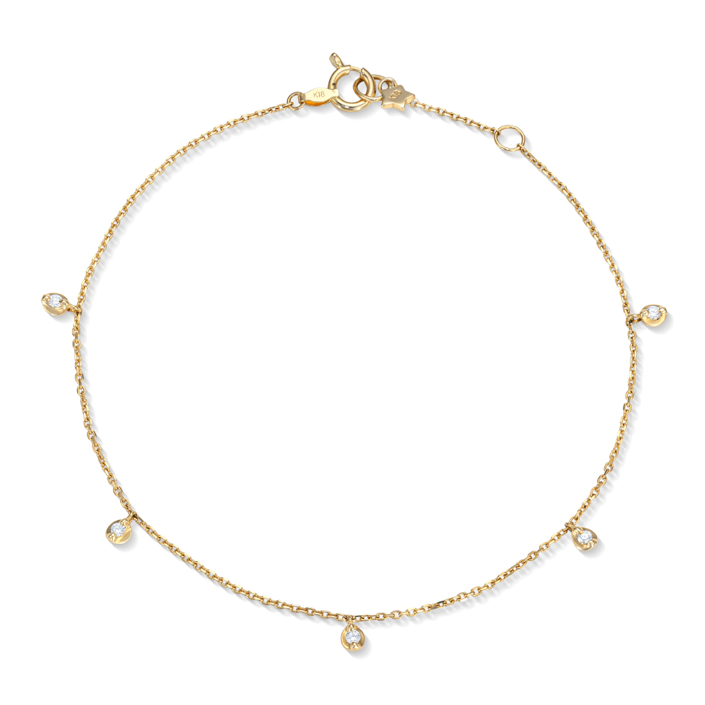 DIAMOND STATION BRACELET(2ZU0607)K18 ブレスレット｜スター