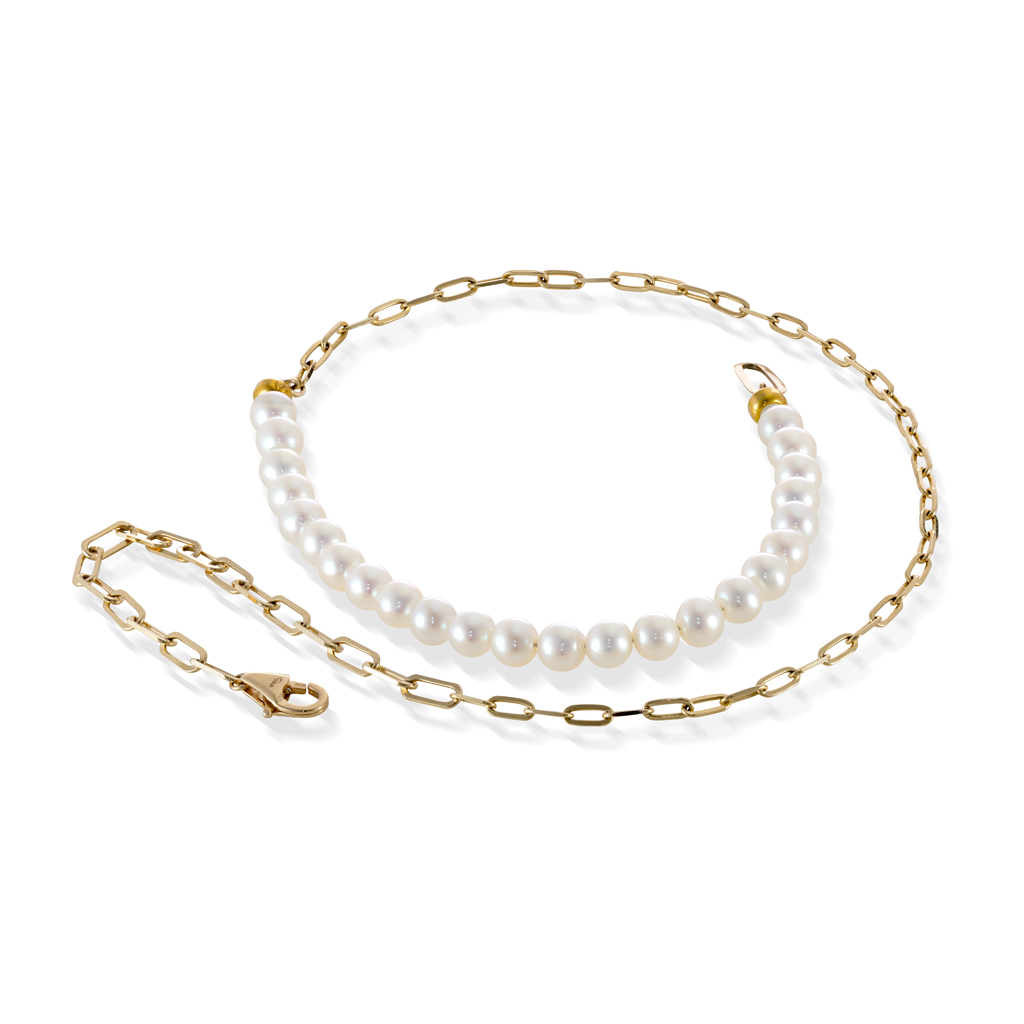 PEARL&CHAIN BRACELET 32cm(2JU0357)K10 ブレスレット｜スター