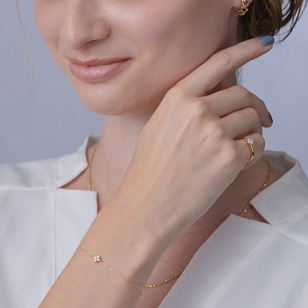 BRIGHTEST STAR DIAMOND BRACELET(2ZU0588)K18 ブレスレット｜スター