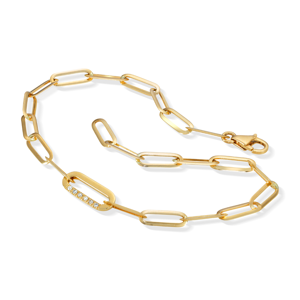 DIAMOND LINK CHAIN BRACELET(2JU0336)K10 ブレスレット｜スター