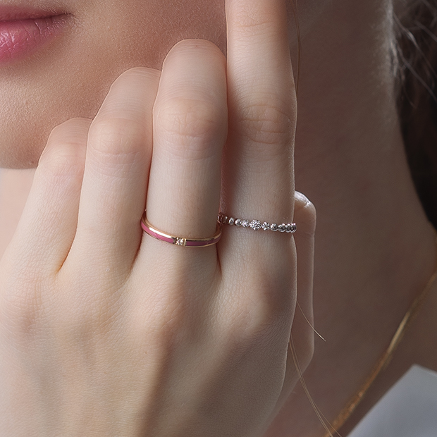 COLOR ON COLORS RING(ピンク)(2JR0590)K10 リング｜スタージュエリー