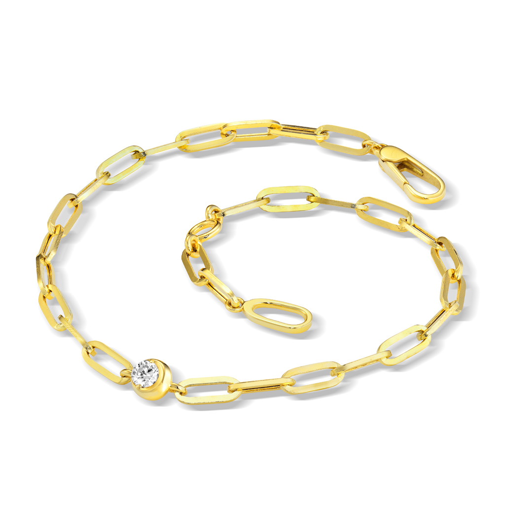 MOON SETTING BRACELET(L)(2ZU0616)K18 ブレスレット｜スター