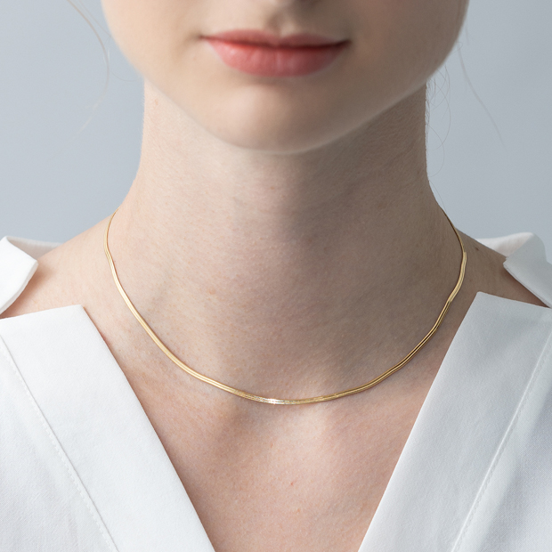 HERRINGBONE CHAIN 37cm(2GK0787)K18 チェイン｜スタージュエリー公式