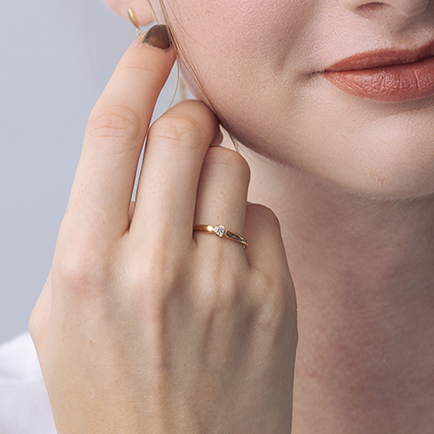 DIAMOND FALL RING(2ZR1603)K18 リング｜スタージュエリー公式