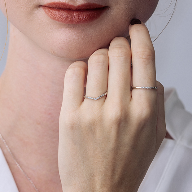 WISHBONE V RING(2XR0247)Pt950 リング｜スタージュエリー公式