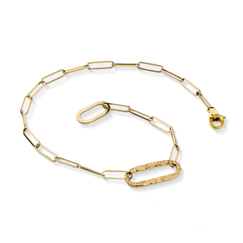 TEXTURE CLIP CHAIN BRACELET(2JU0358)K10 ブレスレット｜スター